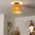 BRILAGI - LED-Aufbauleuchte CERIA BOHO 1xE27/40W/230V Ø 28 cm braun