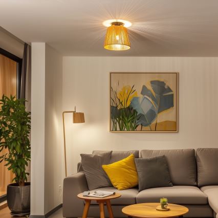 Brilagi - LED-Aufbauleuchte CERIA BOHO 1xE27/40W/230V Ø 28 cm braun