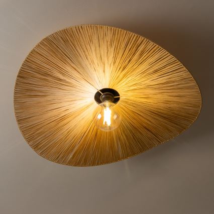 Brilagi - LED-Aufbauleuchte CERIA BOHO 1xE27/40W/230V Ø 80 cm Raffia