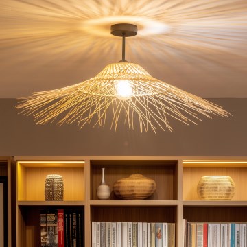 Brilagi - LED-Aufbauleuchte CERIA BOHO 1xE27/60W/230V Ø 70 cm schwarz/beige