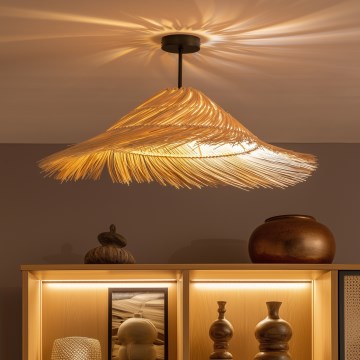 Brilagi - LED-Aufbauleuchte CERIA BOHO 1xE27/60W/230V Ø 70 cm schwarz/beige