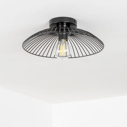 Brilagi - LED-Aufbauleuchte CERIA WIRE 1xE27/40W/230V Ø 38 cm schwarz