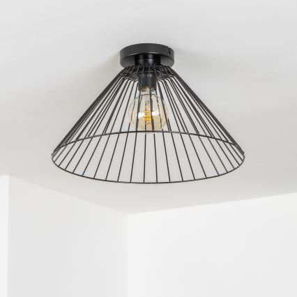 Brilagi - LED-Aufbauleuchte CERIA WIRE 1xE27/40W/230V Ø 45 cm schwarz