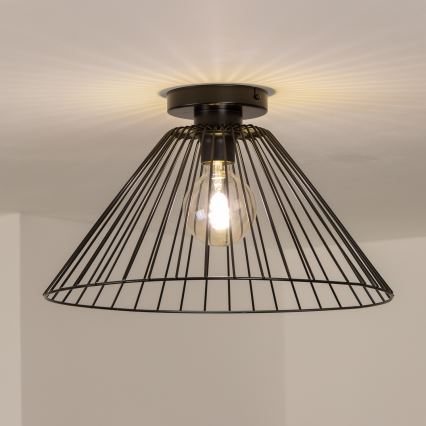 Brilagi - LED-Aufbauleuchte CERIA WIRE 1xE27/40W/230V Ø 45 cm schwarz