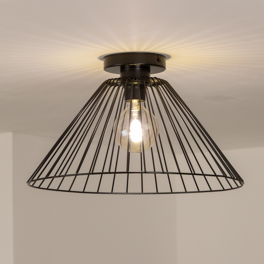 Brilagi - LED-Aufbauleuchte CERIA WIRE 1xE27/40W/230V Ø 45 cm schwarz
