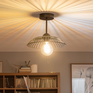 Brilagi - LED-Aufbauleuchte CERIA WIRE 1xE27/60W/230V Ø 26 cm schwarz