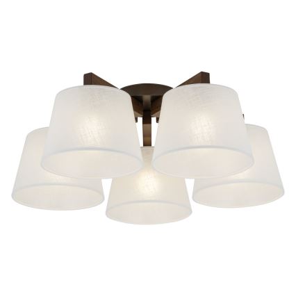BRILAGI - LED-Aufbauleuchte LATTE 5xE27/15W/230V Kiefer/weiß