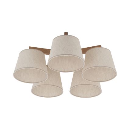 BRILAGI - LED-Aufbauleuchte LATTE SABIA 5xE27/15W/230V Kiefer/Creme