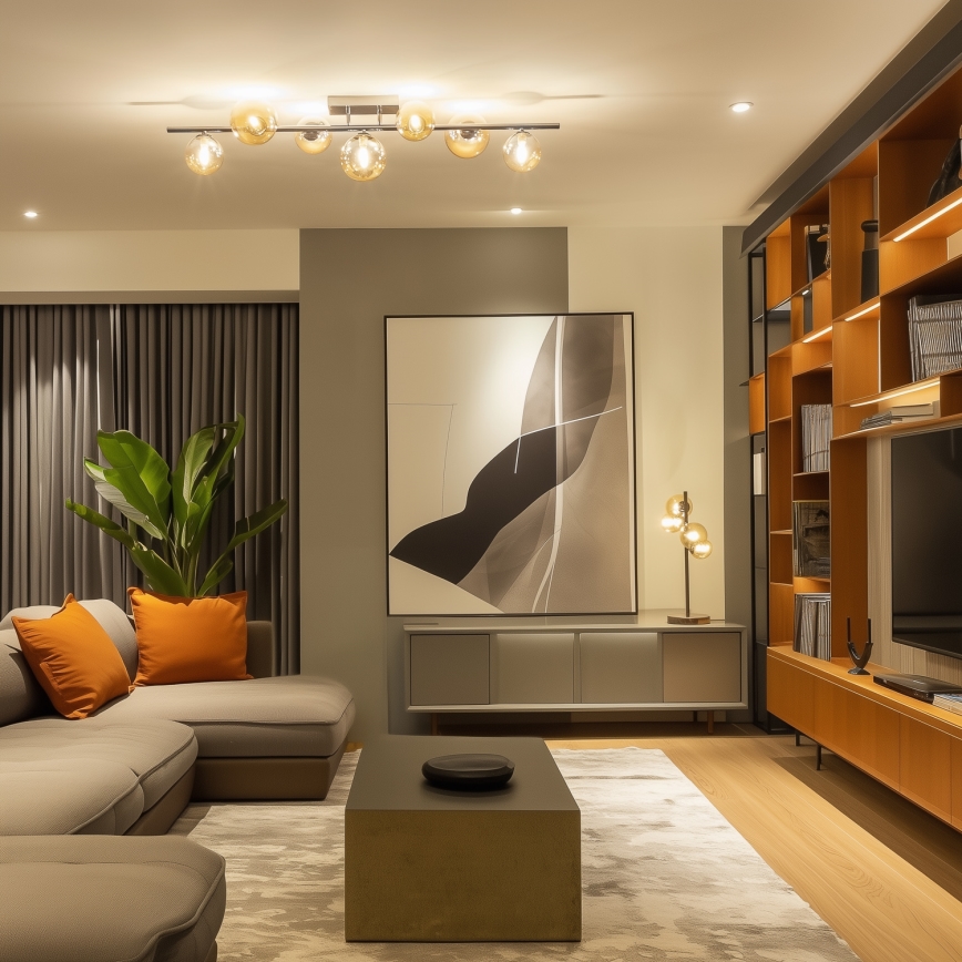 Brilagi - LED-Aufbauleuchte MILLA 7xG9/3W/230V schwarzchrom/gold