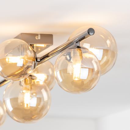 Brilagi - LED-Aufbauleuchte MILLA 7xG9/3W/230V schwarzchrom/gold