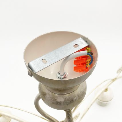 Brilagi - LED Aufgesetzte Deckenleuchte ANTICO 3xE27/60W/230V 3000K weiße Patina