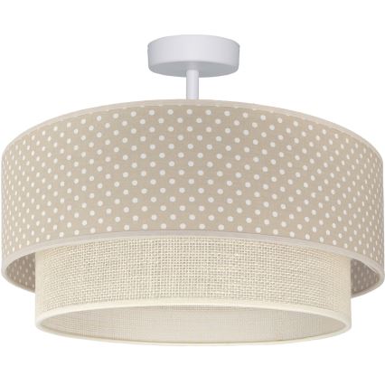 Brilagi - LED-Aufbauleuchte BOHO BOBO 1xE27/10W/230V Ø 40 cm, gepunktet, beige/creme