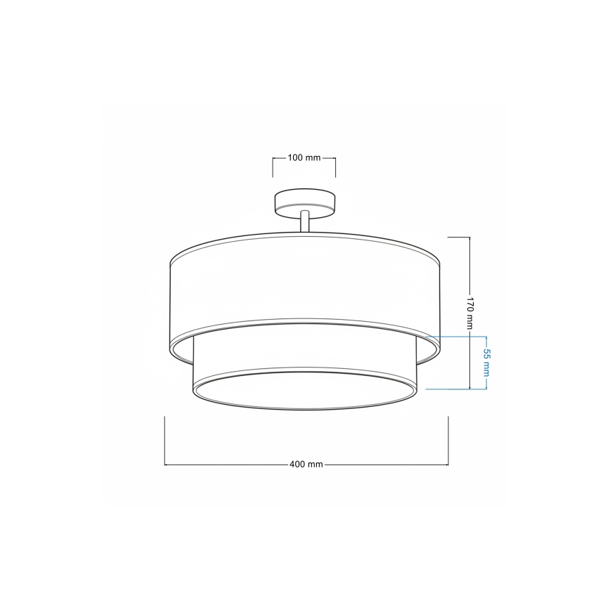Brilagi - LED-Aufbauleuchte BOHO BOBO 1xE27/10W/230V Ø 40 cm, gepunktet, beige/creme
