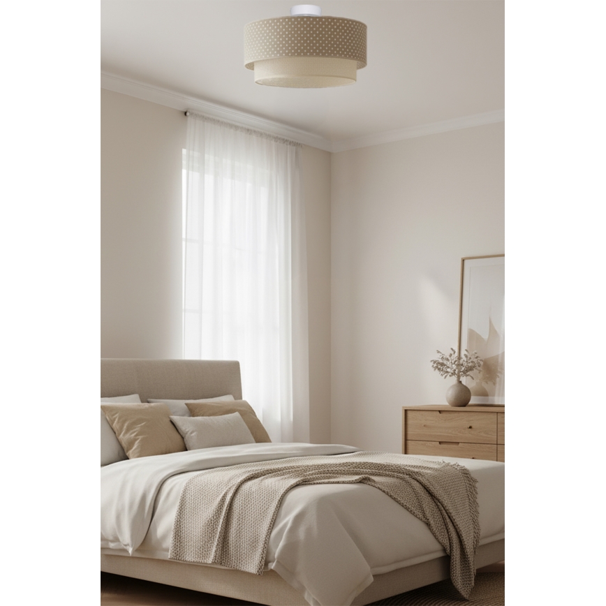 Brilagi-LED Aufgesetzte Deckenleuchte BOHO BOBO 1xE27/60W/230V Ø 40 cm, gepunktet, beige/creme