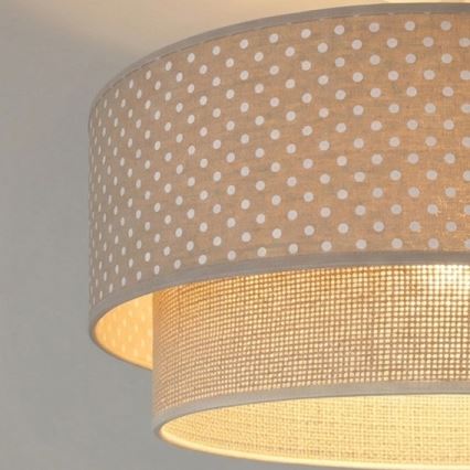 Brilagi-LED Aufgesetzte Deckenleuchte BOHO BOBO 1xE27/60W/230V Ø 40 cm, gepunktet, beige/creme