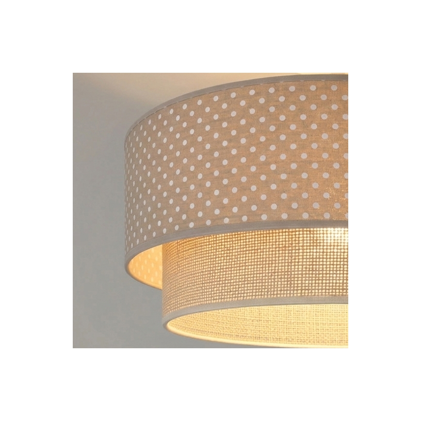 Brilagi-LED Aufgesetzte Deckenleuchte BOHO BOBO 1xE27/60W/230V Ø 40 cm, gepunktet, beige/creme