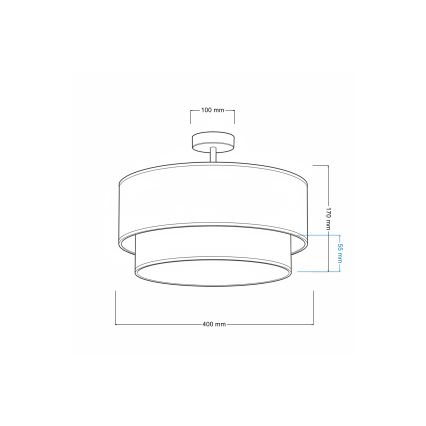 Brilagi-LED Aufgesetzte Deckenleuchte BOHO BOBO 1xE27/60W/230V Ø 40 cm, gepunktet, beige/creme