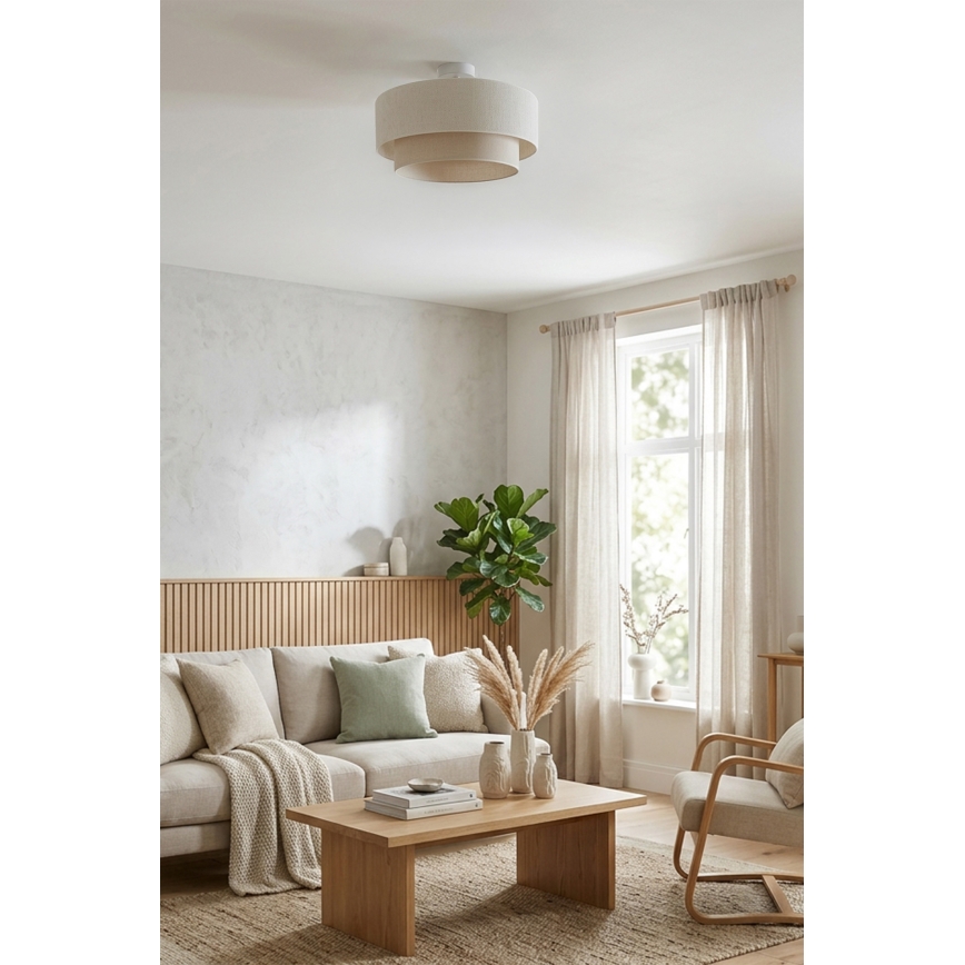 Brilagi - LED aufgesetzte Deckenleuchte BOHO ECO 1xE27/10W/230V Ø 40 cm creme