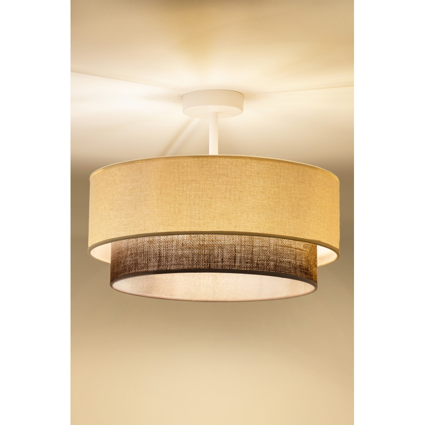 Brilagi - LED Aufgesetzte Deckenleuchte Boho-Style 1xE27/15W/230V pr. 40 cm creme/braun
