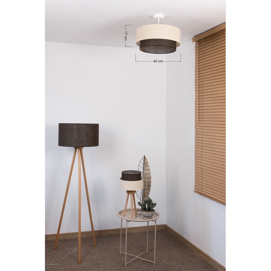 Brilagi - LED Aufgesetzte Deckenleuchte Boho-Style 1xE27/15W/230V pr. 40 cm creme/braun