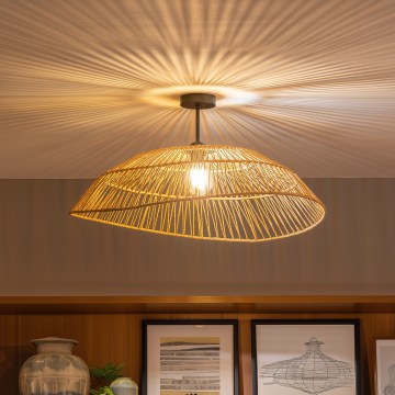 Brilagi - LED aufgesetzte Deckenleuchte CERIA BOHO 1xE27/60W/230V Ø 70 cm schwarz/braun