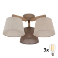 BRILAGI - LED aufgesetzte Deckenleuchte LATTE SABIA 3xE27/15W/230V Kiefer/Mix