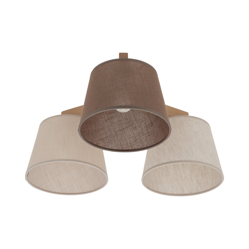 BRILAGI - LED aufgesetzte Deckenleuchte LATTE SABIA 3xE27/15W/230V Kiefer/Mix
