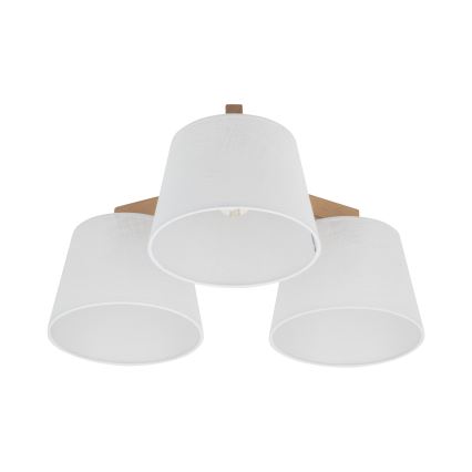 BRILAGI - LED aufgesetzte Deckenleuchte LATTE SABIA 3xE27/15W/230V Kiefer/weiß
