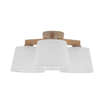 BRILAGI - LED aufgesetzte Deckenleuchte LATTE SABIA 3xE27/15W/230V Kiefer/weiß