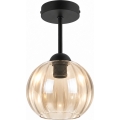 BRILAGI - LED Aufgesetzte Deckenleuchte RETRO GLASS 1xE27/60W/230V Ø 18 cm schwarz/rauchiges Beige