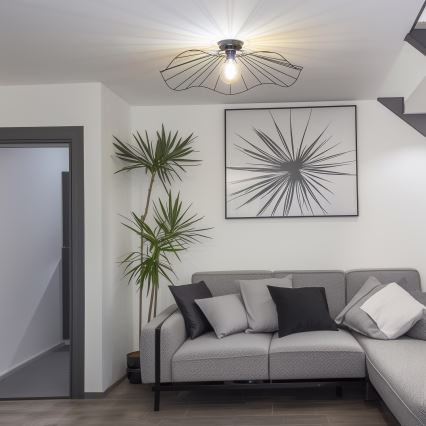 Brilagi - LED aufgesetzter Deckenleuchter CERIA WIRE 1x E27/40W/230V Ø 80 cm schwarz