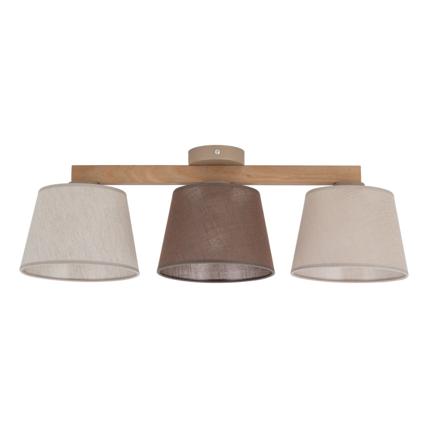 BRILAGI - LED aufgesetzter Kronleuchter LATTE 3xE27/15W/230V Kiefer/Mix