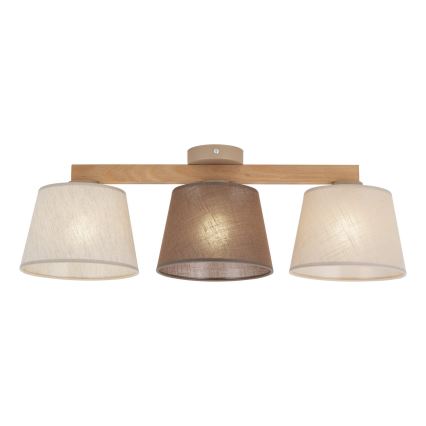BRILAGI - LED aufgesetzter Kronleuchter LATTE 3xE27/15W/230V Kiefer/Mix