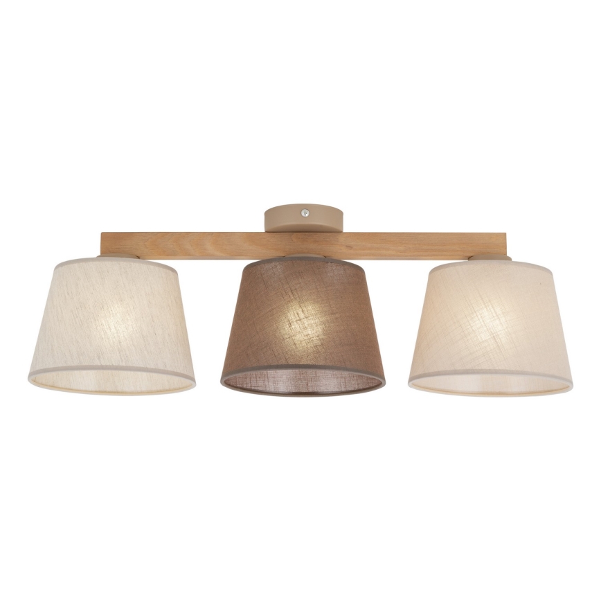 BRILAGI - LED aufgesetzter Kronleuchter LATTE 3xE27/15W/230V Kiefer/Mix