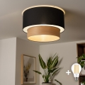 Brilagi - LED-Aufputz-Deckenleuchte CERIA 1xE27/40W/230V Ø 50 cm schwarz/beige