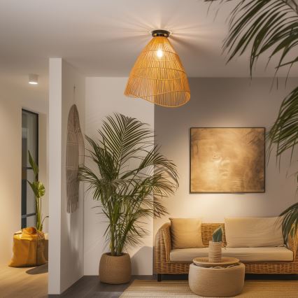 Brilagi - LED-Aufputz-Deckenleuchte CERIA BOHO 1xE27/40W/230V Ø 50 cm braun