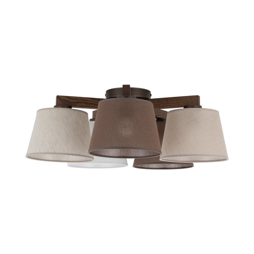 BRILAGI - LED Aufputz-Deckenleuchte LATTE 5xE27/15W/230V Kiefer/Mix