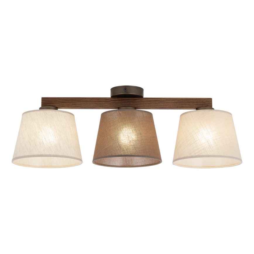 BRILAGI - LED-Aufputz-Deckenleuchte LATTE SABIA 3xE27/15W/230V Kiefer/Mix