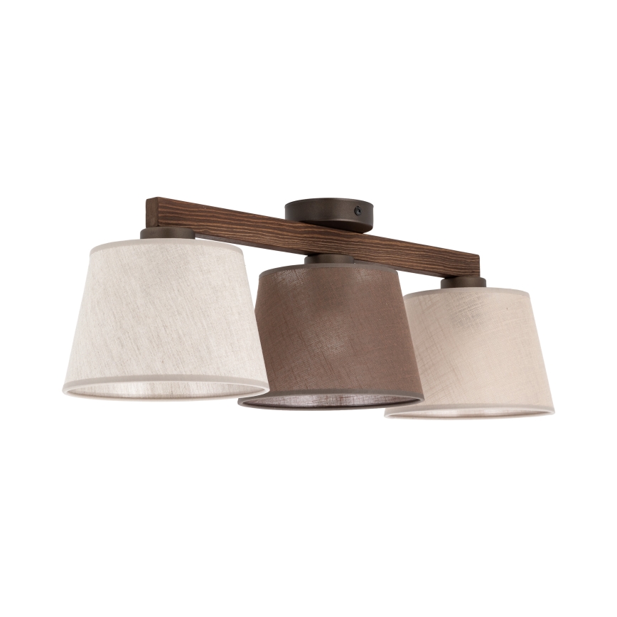 BRILAGI - LED-Aufputz-Deckenleuchte LATTE SABIA 3xE27/15W/230V Kiefer/Mix