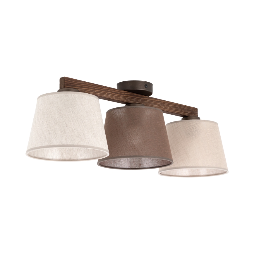 BRILAGI - LED-Aufputz-Deckenleuchte LATTE SABIA 3xE27/15W/230V Kiefer/Mix