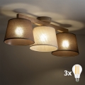 BRILAGI - LED-Aufputz-Deckenleuchte LATTE SABIA 3xE27/15W/230V Kiefer/Mix