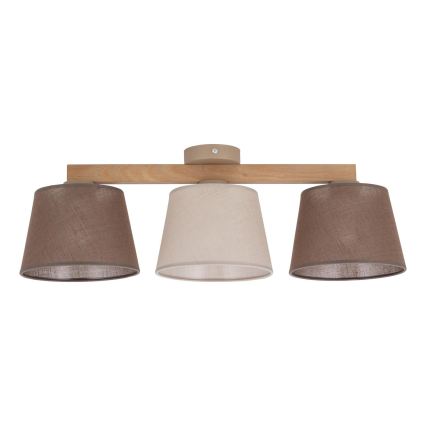 BRILAGI - LED-Aufputz-Deckenleuchte LATTE SABIA 3xE27/15W/230V Kiefer/Mix