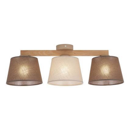 BRILAGI - LED-Aufputz-Deckenleuchte LATTE SABIA 3xE27/15W/230V Kiefer/Mix