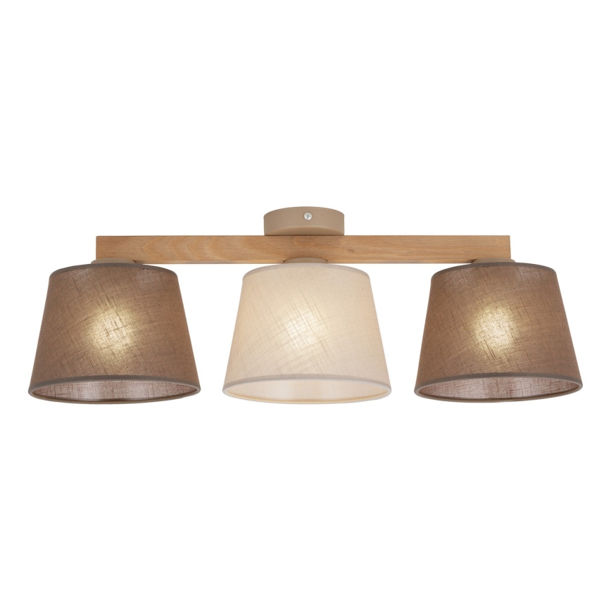 BRILAGI - LED-Aufputz-Deckenleuchte LATTE SABIA 3xE27/15W/230V Kiefer/Mix