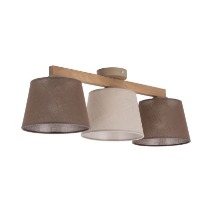 BRILAGI - LED-Aufputz-Deckenleuchte LATTE SABIA 3xE27/15W/230V Kiefer/Mix