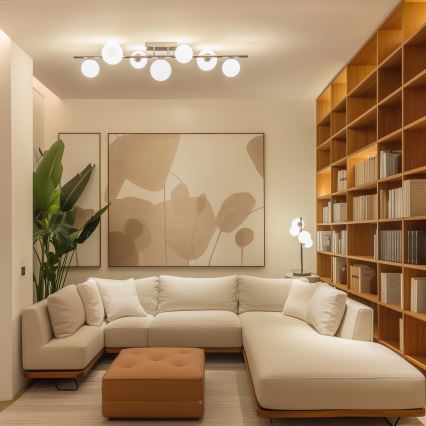 Brilagi - LED-Aufputz-Deckenleuchte MILLA 7xG9/3W/230V schwarz-chrom/weiß