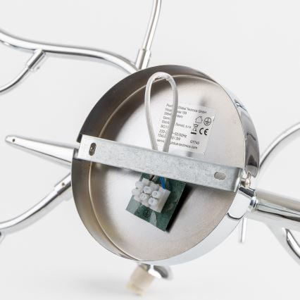 Brilagi - LED-Aufputz-Deckenleuchte MISTEL 15xG9/3W/230V schwarz-chrom/rauchglas