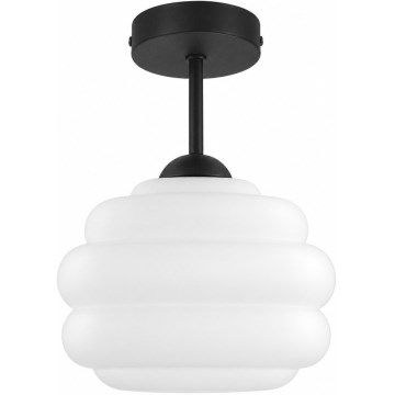 BRILAGI - LED-Aufputz-Deckenleuchte RETRO GLASS 1xE27/60W/230V Ø 20 cm schwarz/weiß