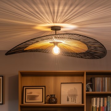 Brilagi - LED-Aufputz-Kronleuchter CERIA BOHO 1xE27/60W/230V Ø 100 cm schwarz/braun