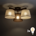BRILAGI - LED Aufputz-Kronleuchter LATTE 3xE27/15W/230V Kiefer/Mix